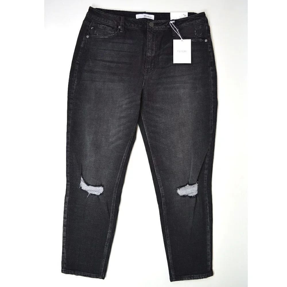 Kancan Milana High Rise Mom Jeans Black NEW 15/31
